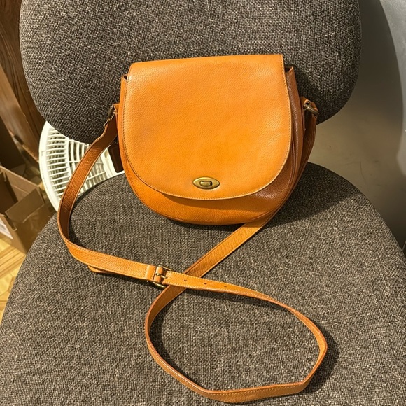 Coach brown leather shoulder bag - Picture 1 of 5